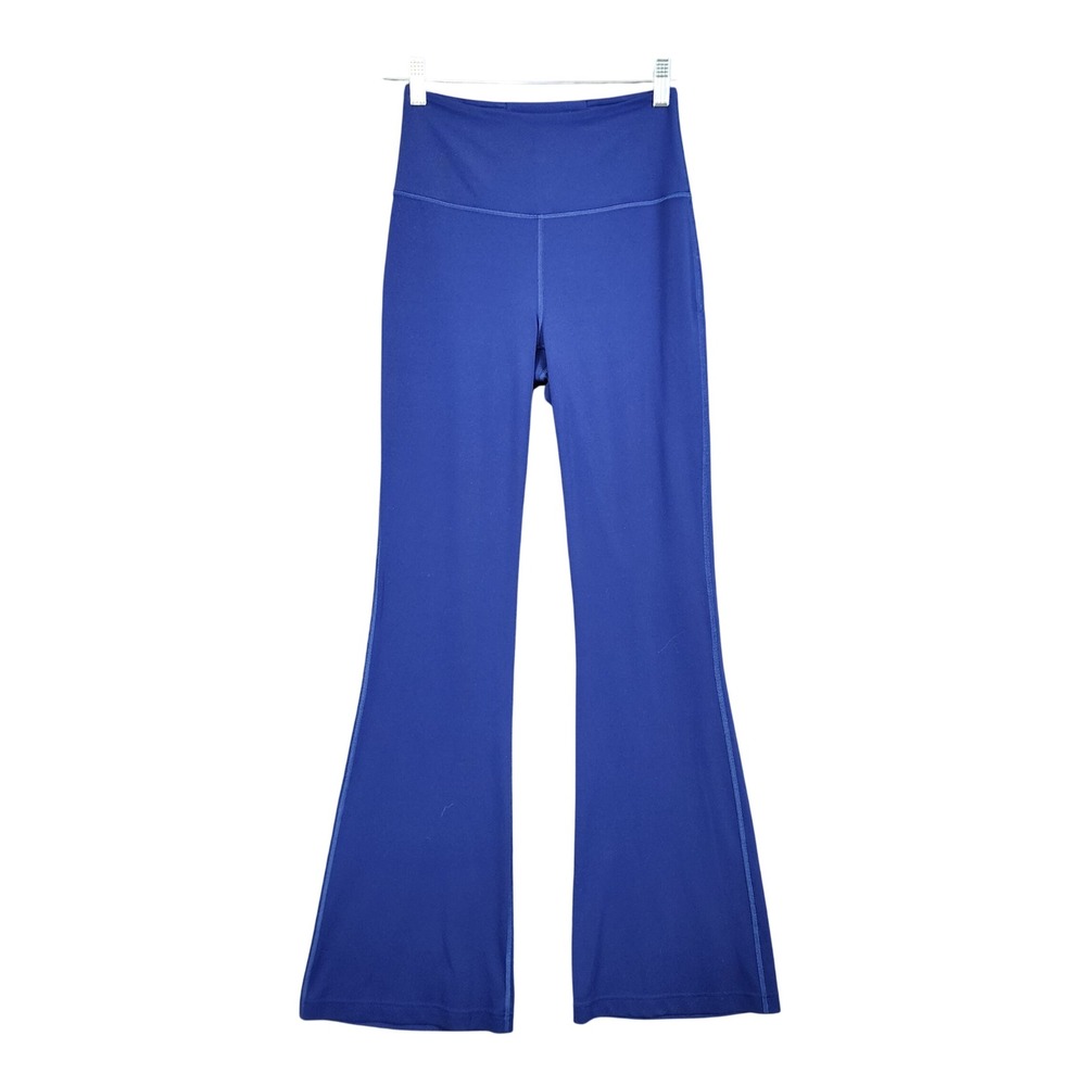 Lululemon Womens Groove Super High Rise Flared Pants Size 6 Psychic Blue Nulu